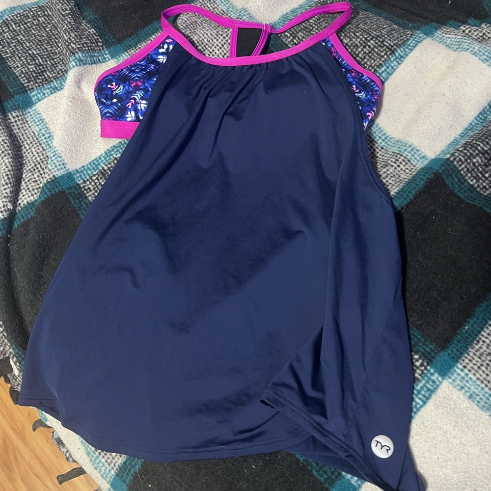 Navy TYR Athletic Tank Top